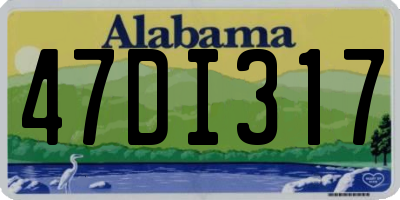 AL license plate 47DI317