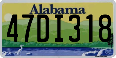 AL license plate 47DI318