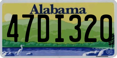 AL license plate 47DI320