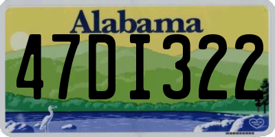 AL license plate 47DI322