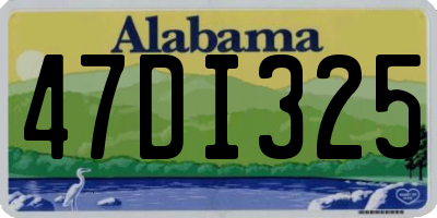 AL license plate 47DI325