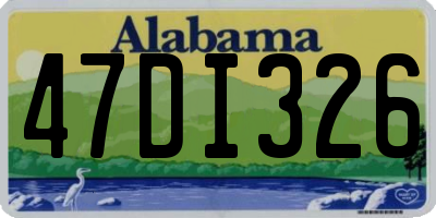 AL license plate 47DI326
