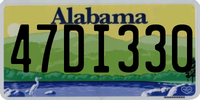 AL license plate 47DI330