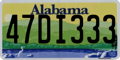 AL license plate 47DI333