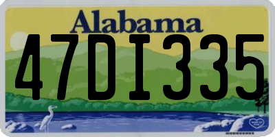 AL license plate 47DI335