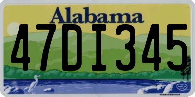 AL license plate 47DI345