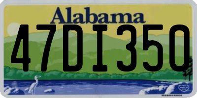 AL license plate 47DI350