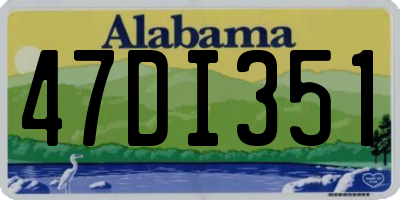 AL license plate 47DI351