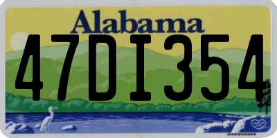 AL license plate 47DI354