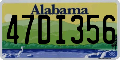 AL license plate 47DI356