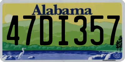AL license plate 47DI357
