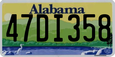 AL license plate 47DI358