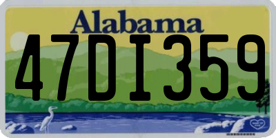 AL license plate 47DI359