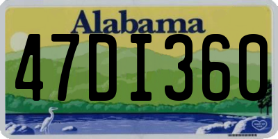 AL license plate 47DI360