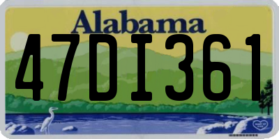 AL license plate 47DI361
