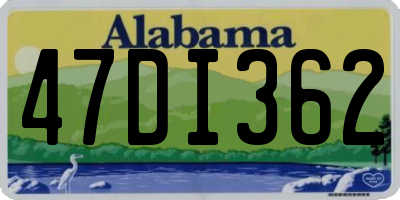 AL license plate 47DI362