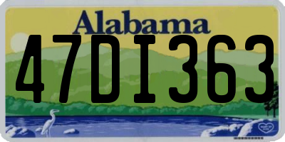 AL license plate 47DI363