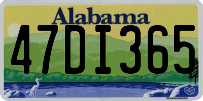 AL license plate 47DI365