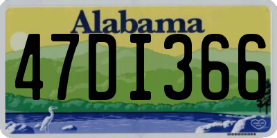 AL license plate 47DI366