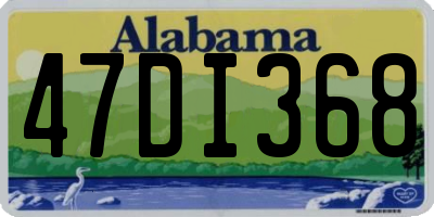 AL license plate 47DI368
