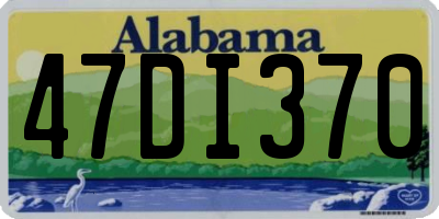 AL license plate 47DI370