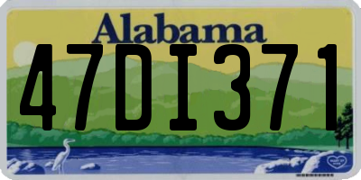 AL license plate 47DI371