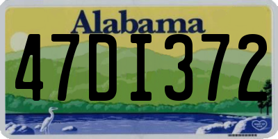 AL license plate 47DI372