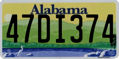 AL license plate 47DI374