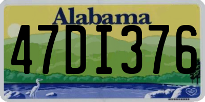 AL license plate 47DI376