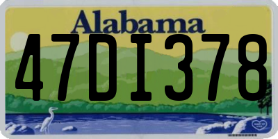 AL license plate 47DI378