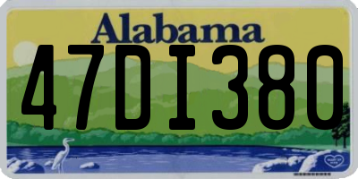 AL license plate 47DI380