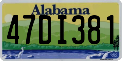 AL license plate 47DI381
