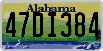 AL license plate 47DI384