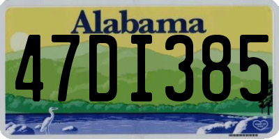 AL license plate 47DI385