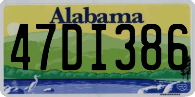 AL license plate 47DI386