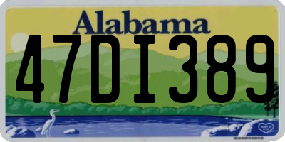 AL license plate 47DI389