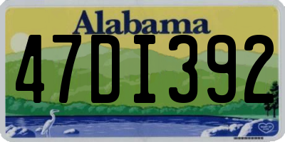 AL license plate 47DI392