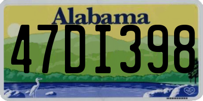 AL license plate 47DI398