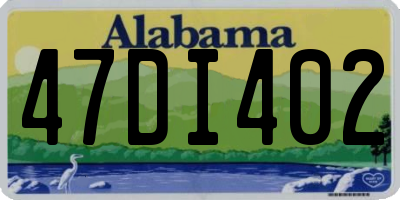 AL license plate 47DI402