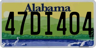 AL license plate 47DI404