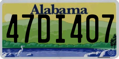 AL license plate 47DI407