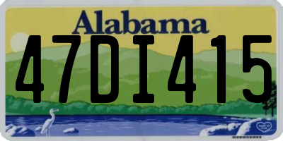 AL license plate 47DI415