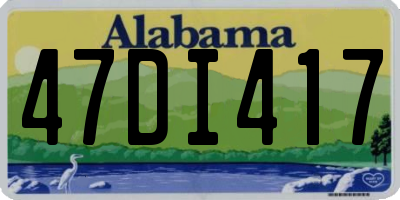 AL license plate 47DI417