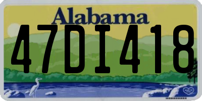 AL license plate 47DI418