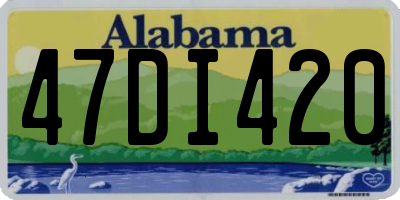 AL license plate 47DI420