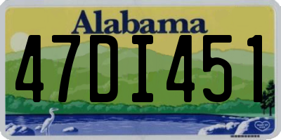 AL license plate 47DI451