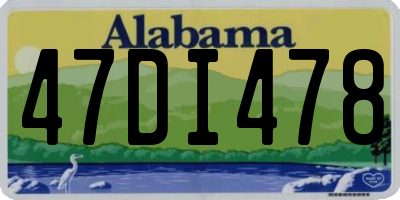 AL license plate 47DI478