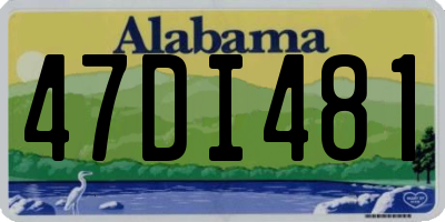 AL license plate 47DI481
