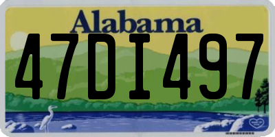 AL license plate 47DI497