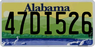 AL license plate 47DI526